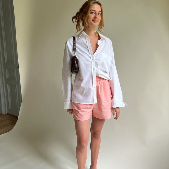 Djerf Avenue Breezy Shorts in Apricot - Picture 2 of 3